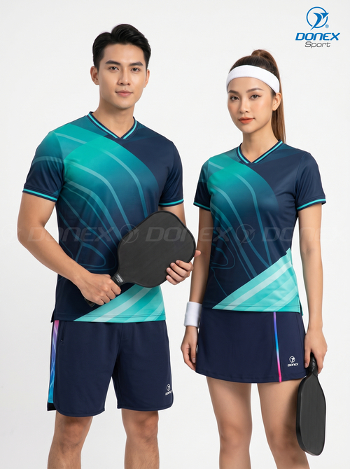 Áo thể thao nữ AC-3864-12-01 Navy phối trắng